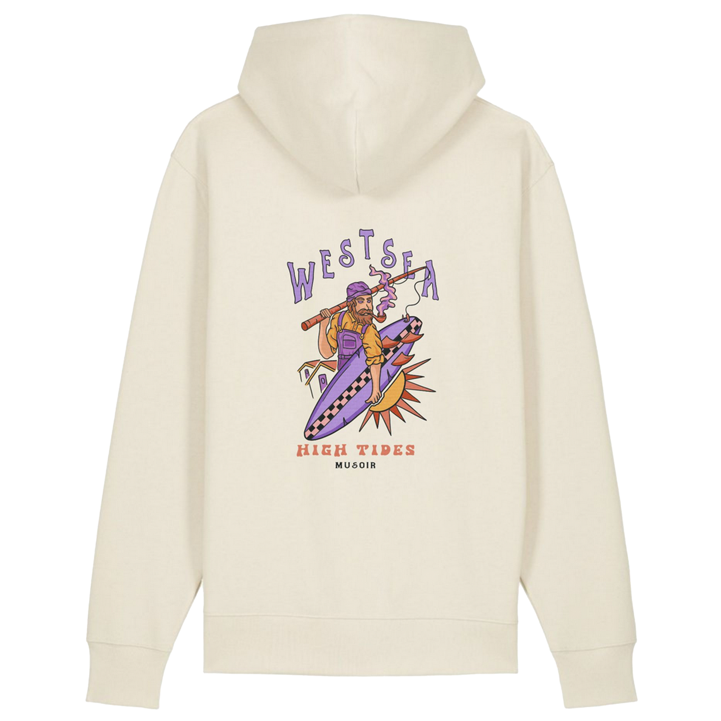 Sweat à capuche High tides cream