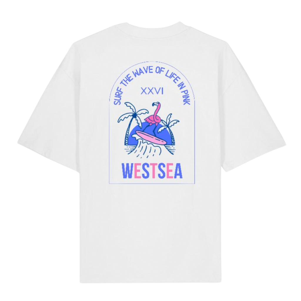 T-shirt life in pink oversize