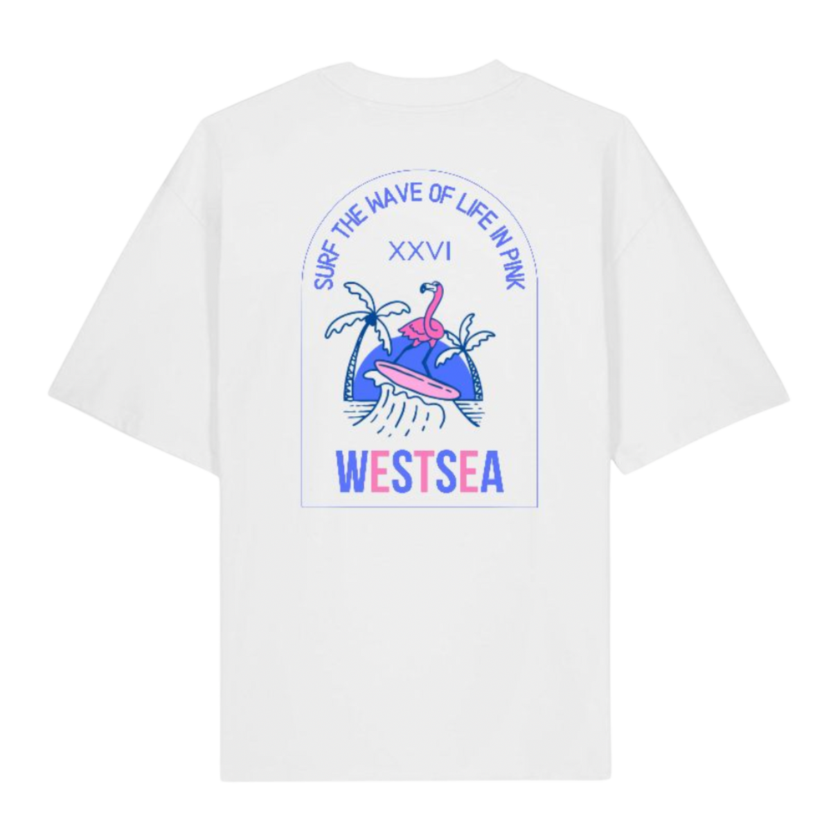 T-shirt life in pink oversize