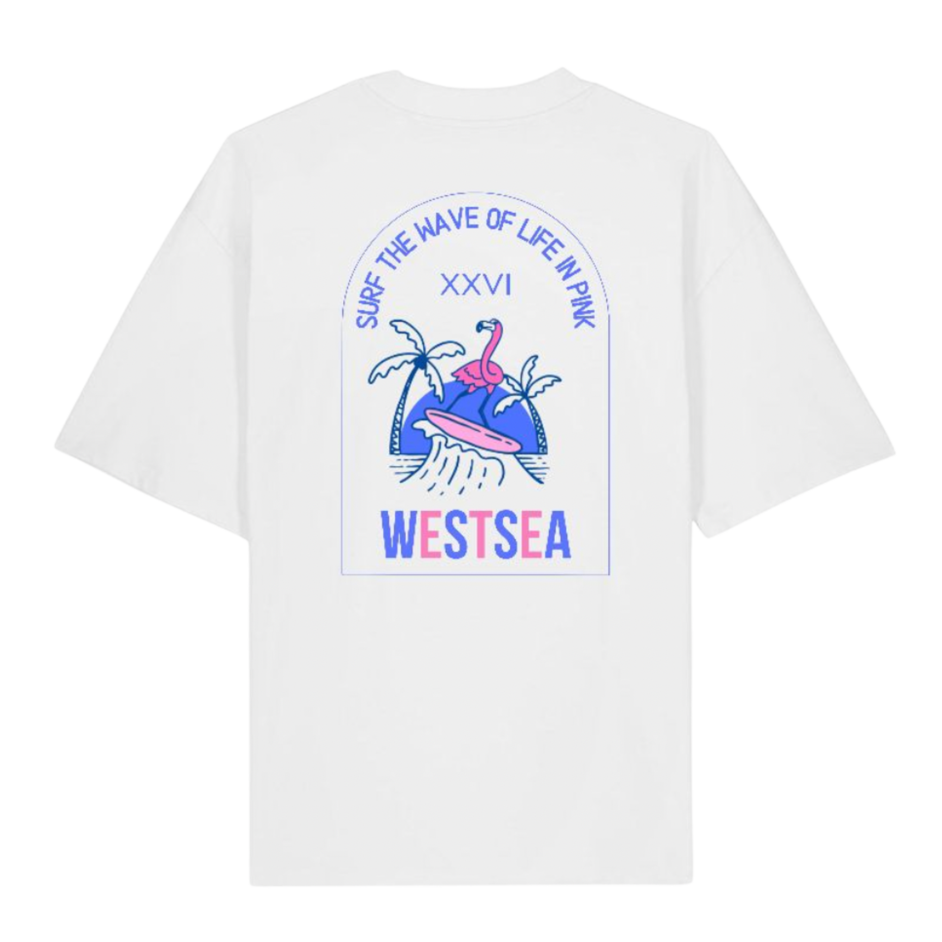 T-shirt life in pink oversize