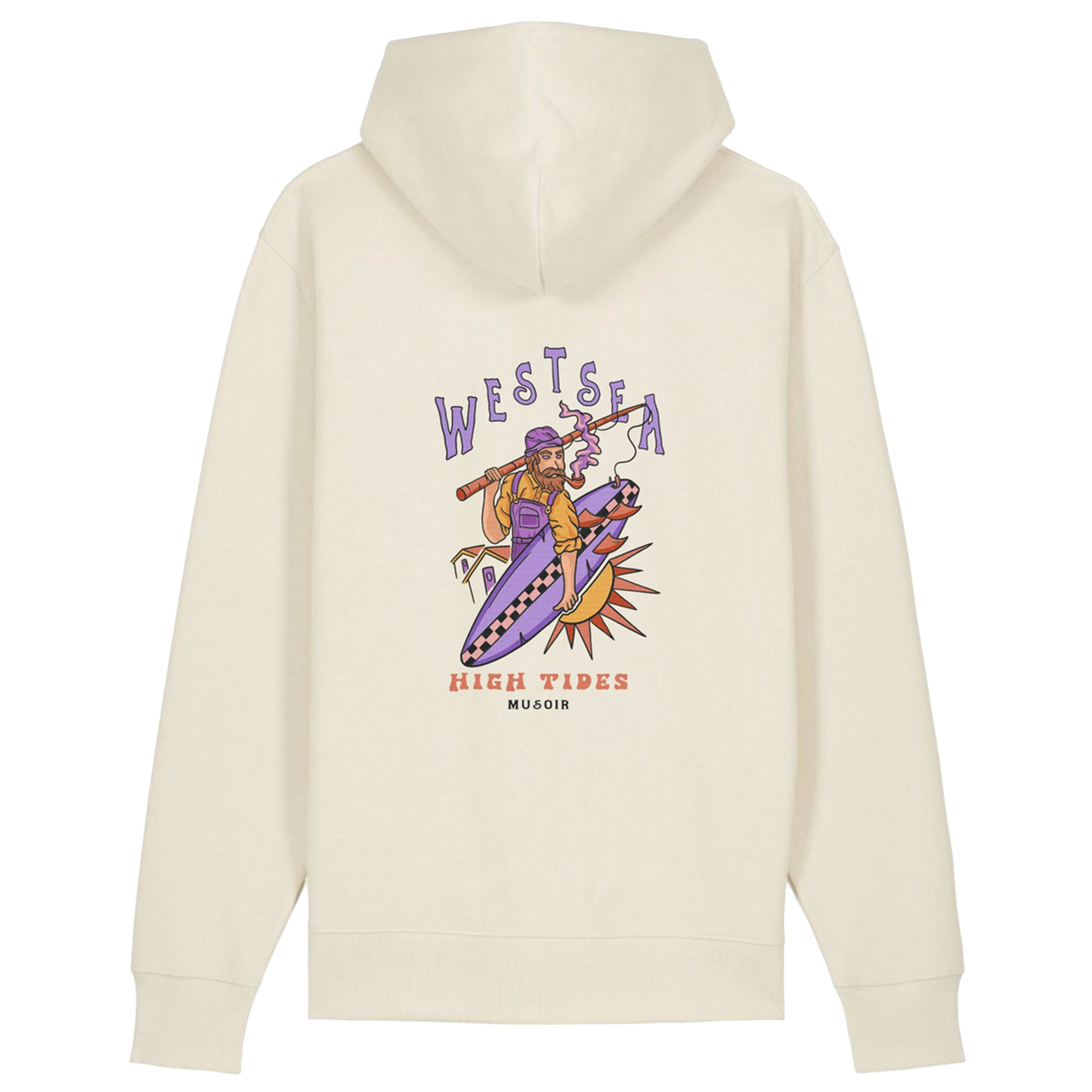 Sweat à capuche High tides cream
