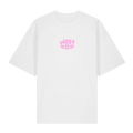 T-shirt sport of normandy white and pink oversize