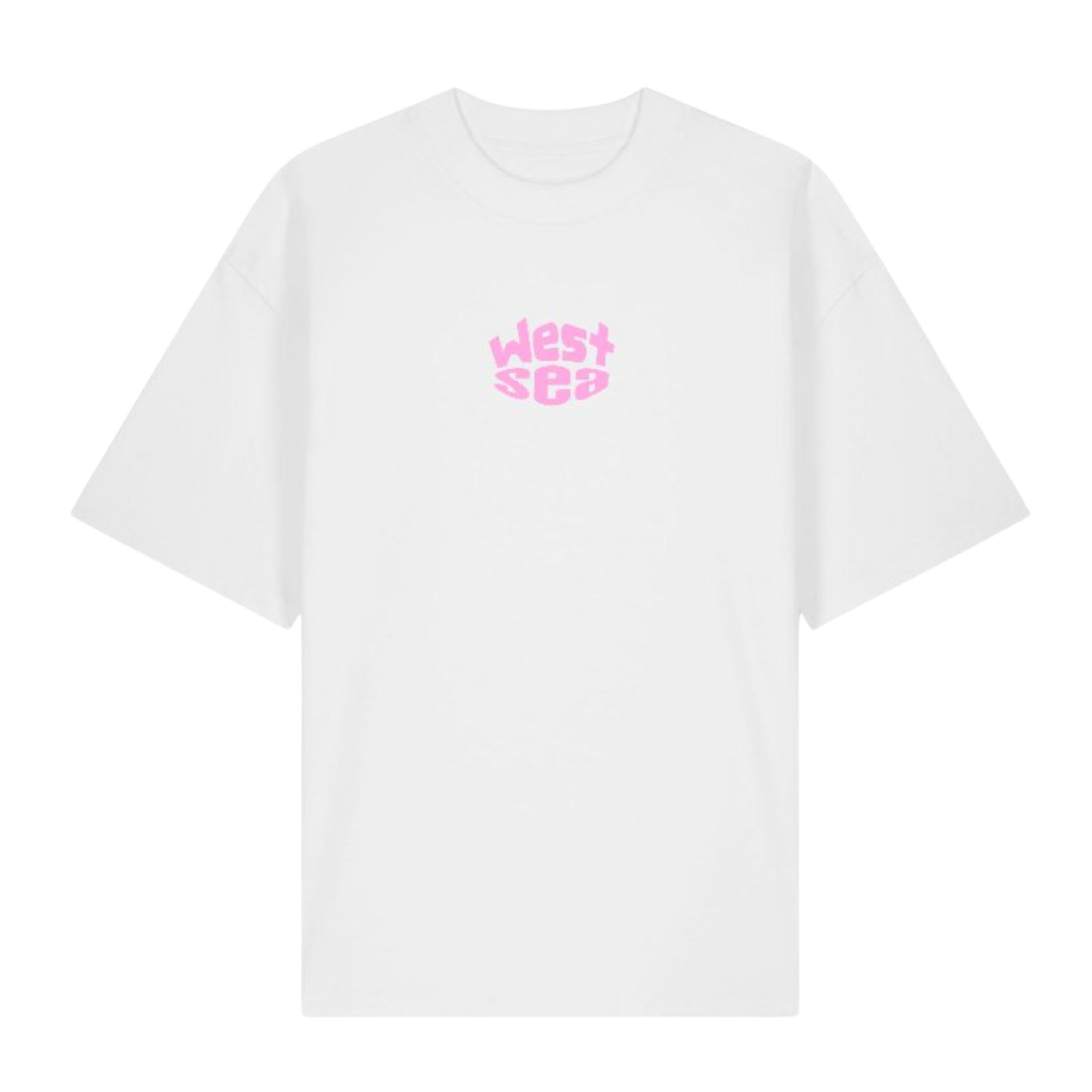 T-shirt sport of normandy white and pink oversize