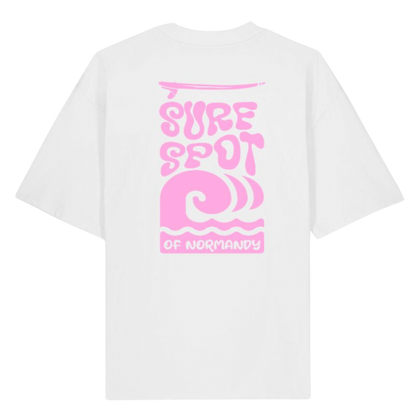 T-shirt sport of normandy white and pink