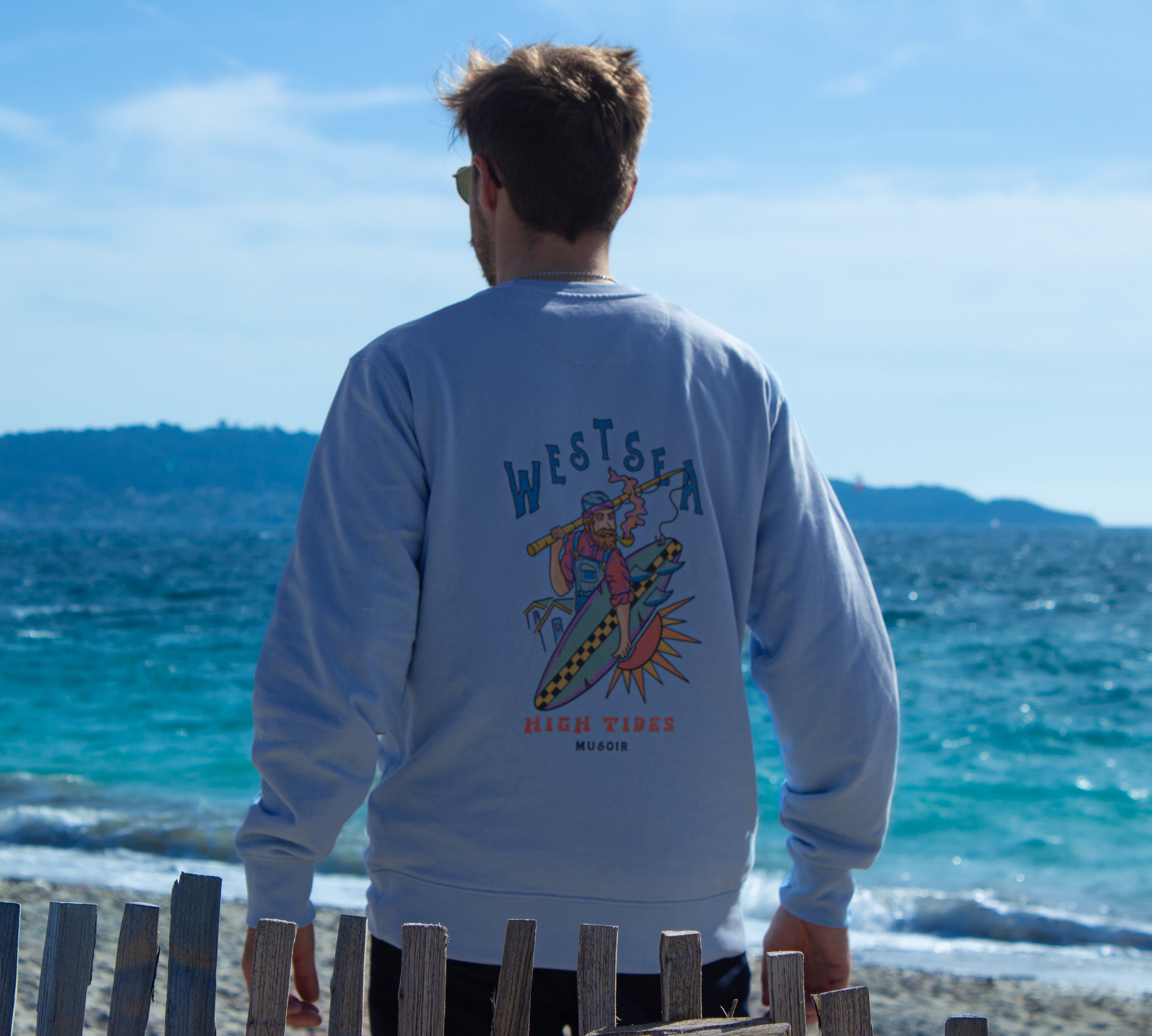 Sweat sans capuche High tides blue soul